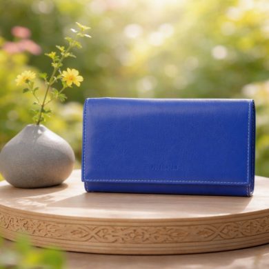 Portfel damski Vittorini niebieski bigiel