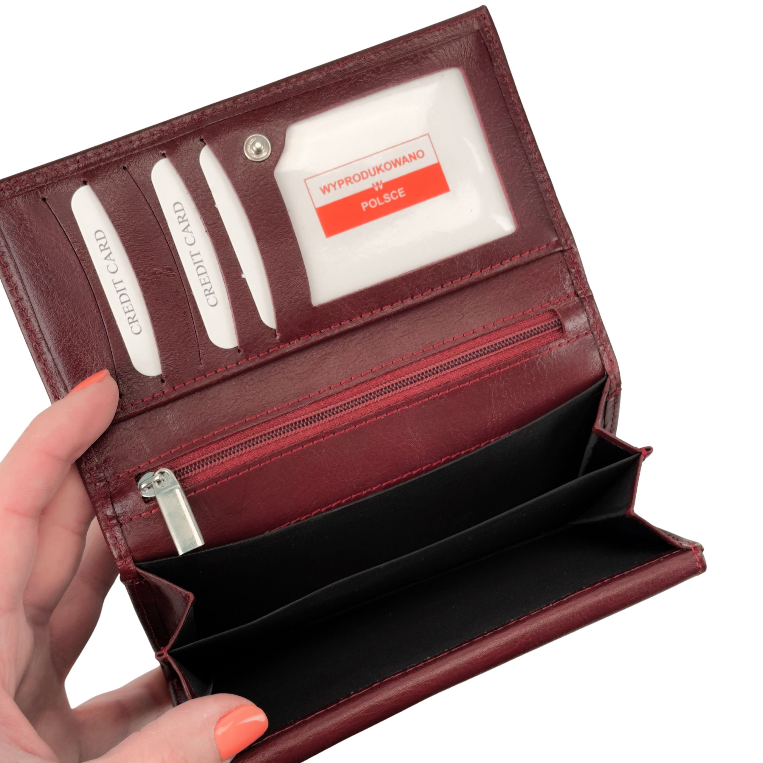 Portfel damski Vittorini bordo - obrazek 6