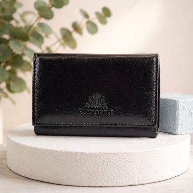Portfel damski Vittorini czarno-czerwony