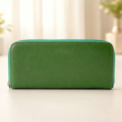 Portfel damski "kopertówka" zielony
