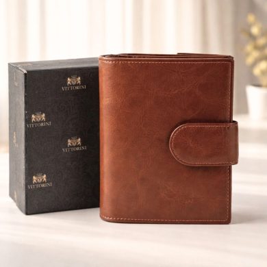 Portfel damski Vittorini pionowy whisky