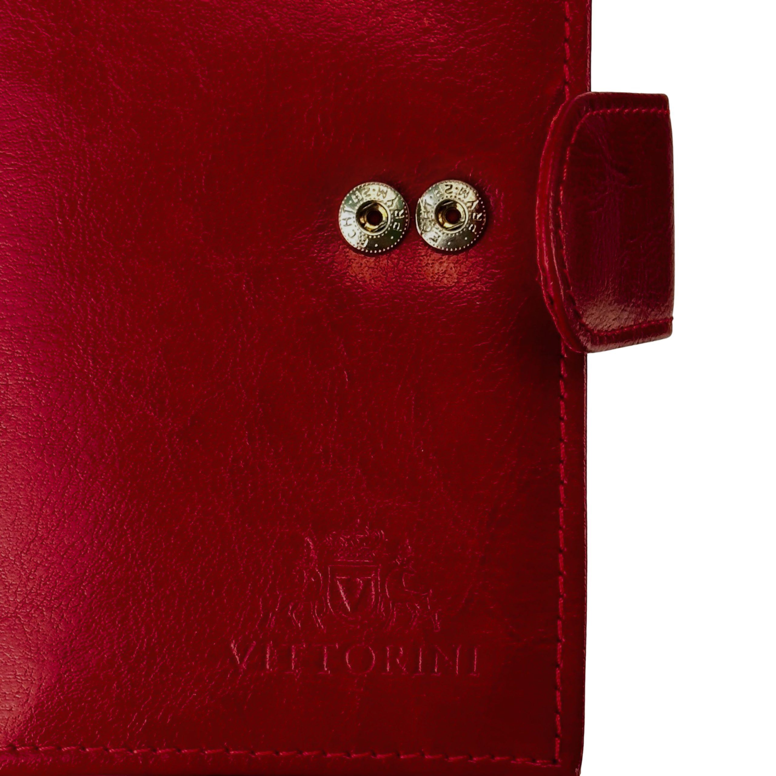 Portfel damski pionowy rozbudowany głęboka czerwień - obrazek 8