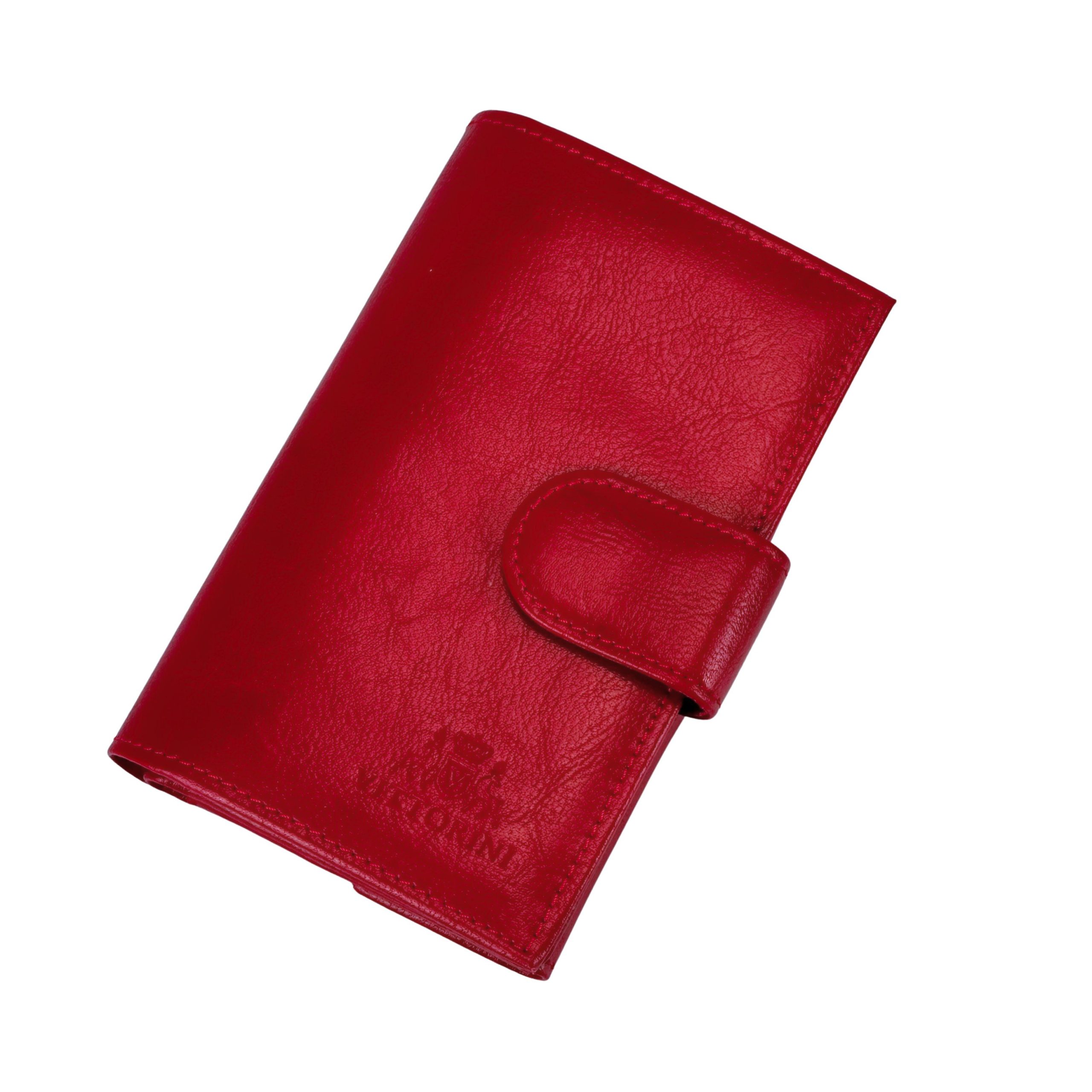 Portfel damski pionowy rozbudowany głęboka czerwień - obrazek 7