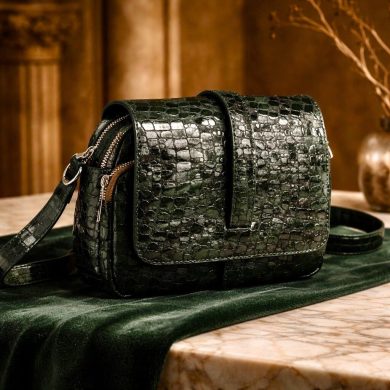 Damska torebka ciemnozielona