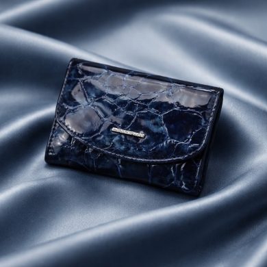 Damski portfel Paesini granatowy błyszczący