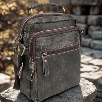 Torebka męska skóra crackle