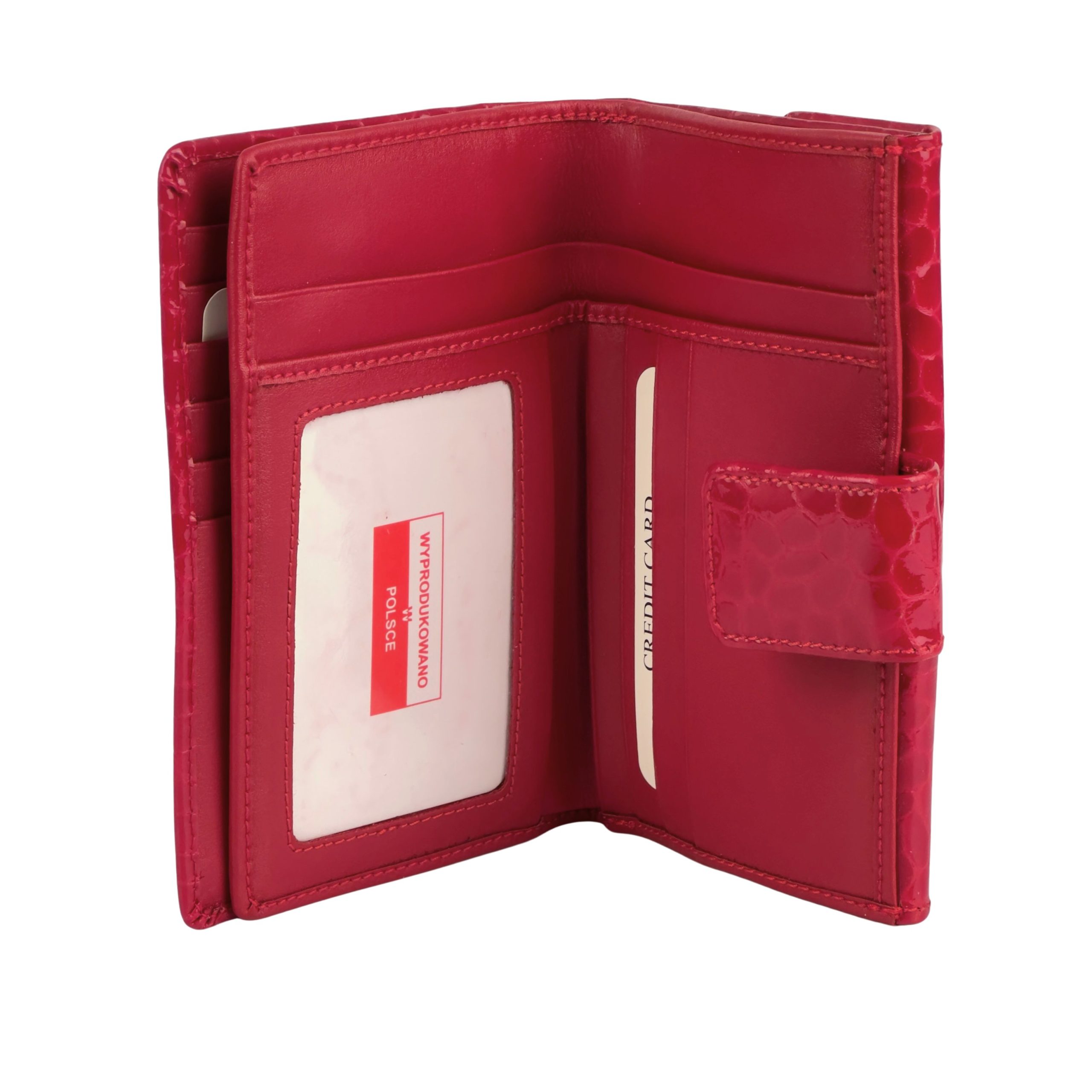 Portfel damski duży Paesini lakierowana czerwień - obrazek 4