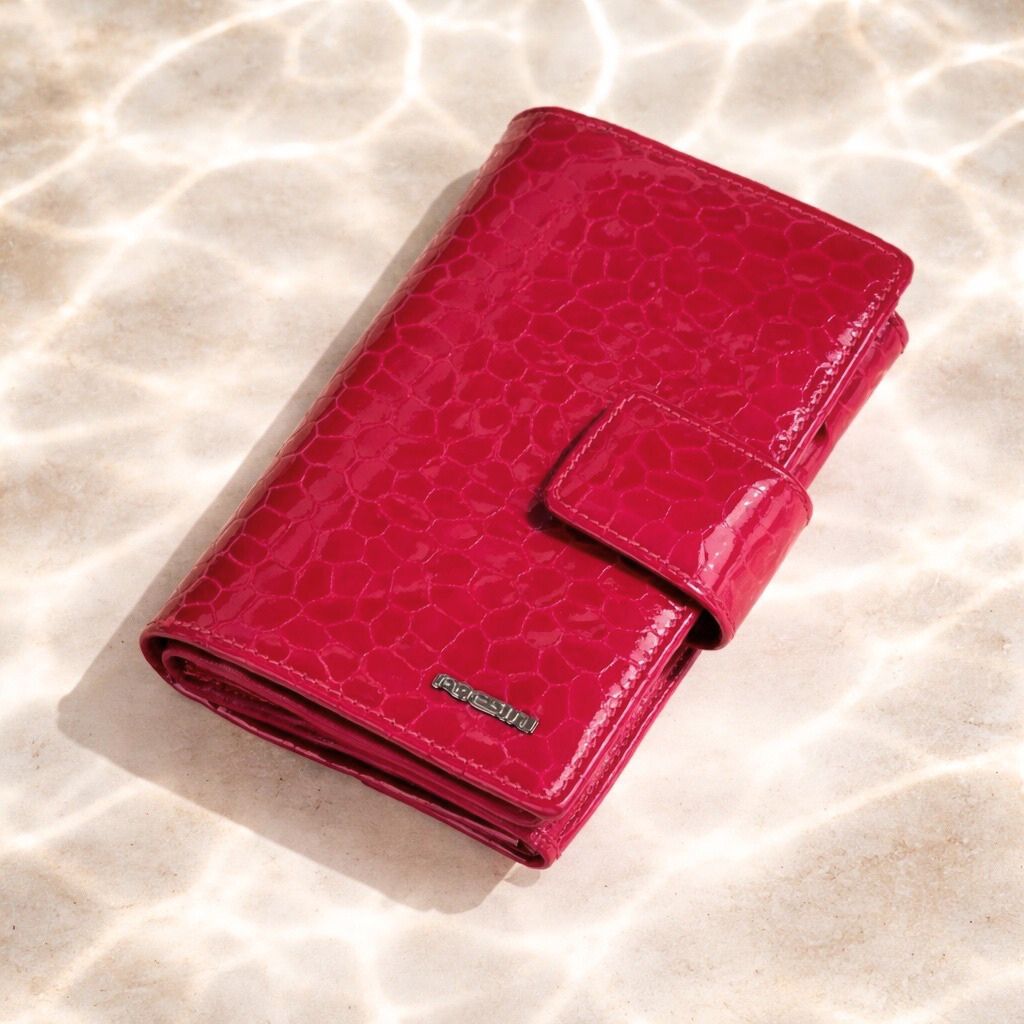 Portfel damski duży Paesini lakierowana czerwień