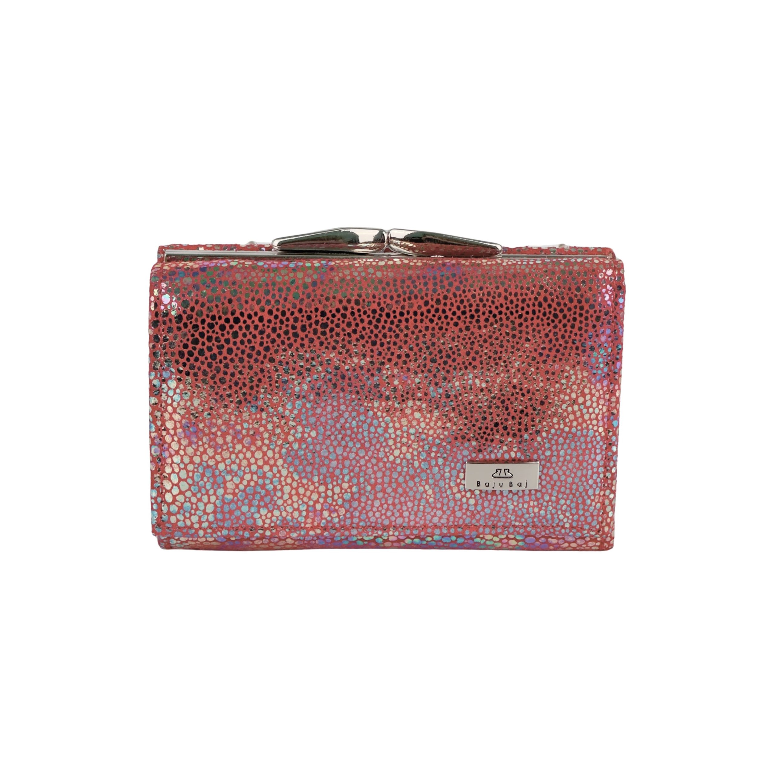 Portfel damski neonowa czerwień - obrazek 3