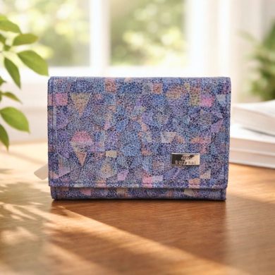 Portfel damski niebieska mozaika