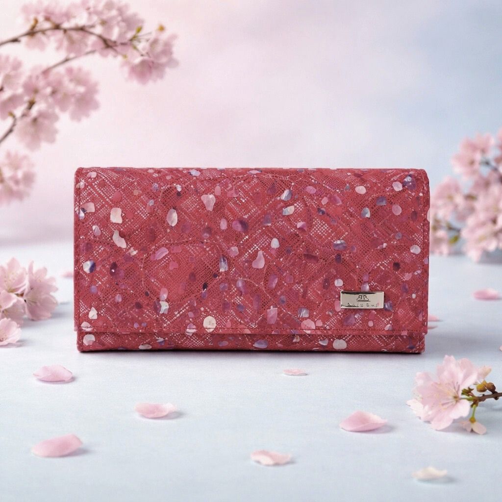 Portfel damski czerwona mozaika