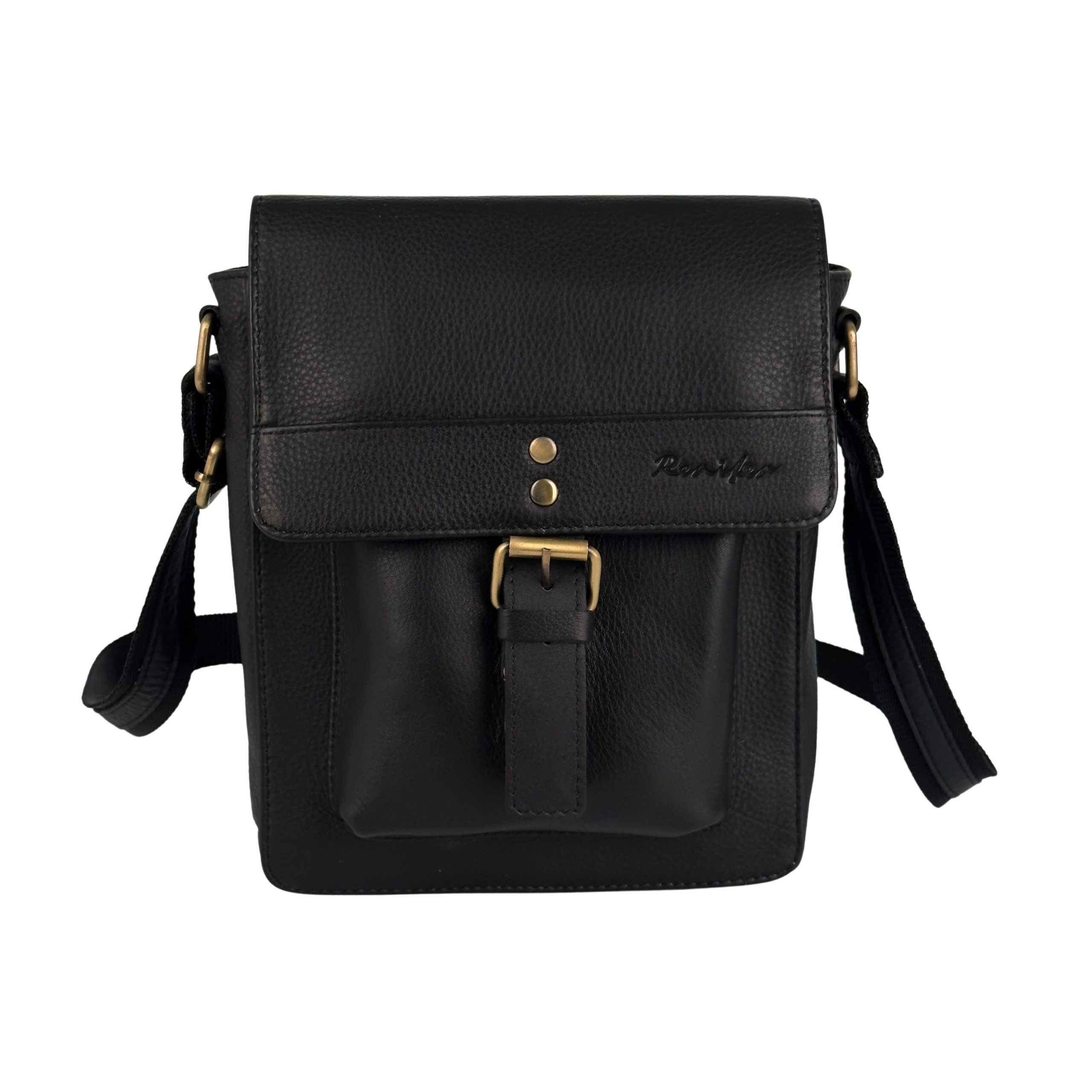 Torebka mała męska crossbody czarna - obrazek 2