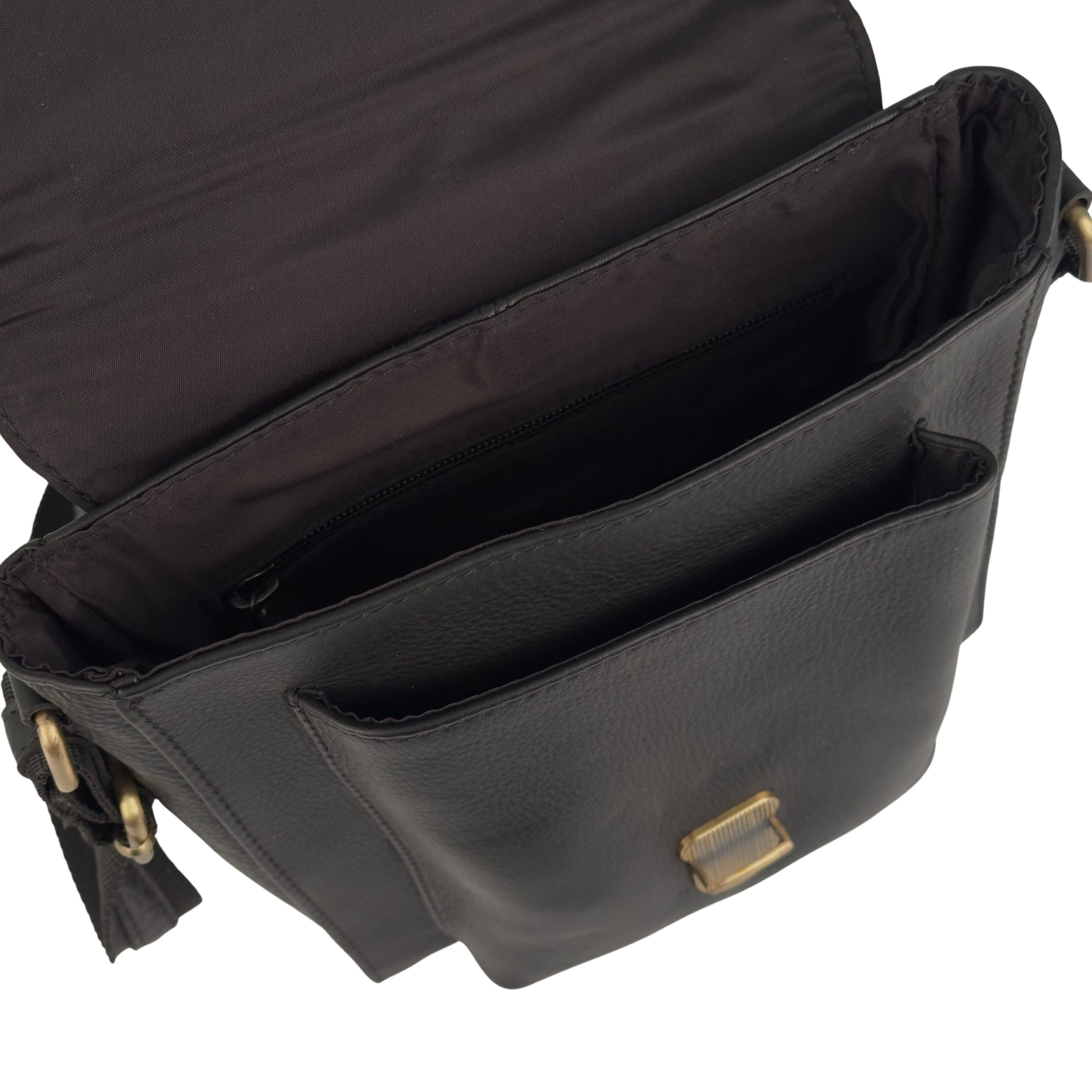 Torebka mała męska crossbody czarna - obrazek 6