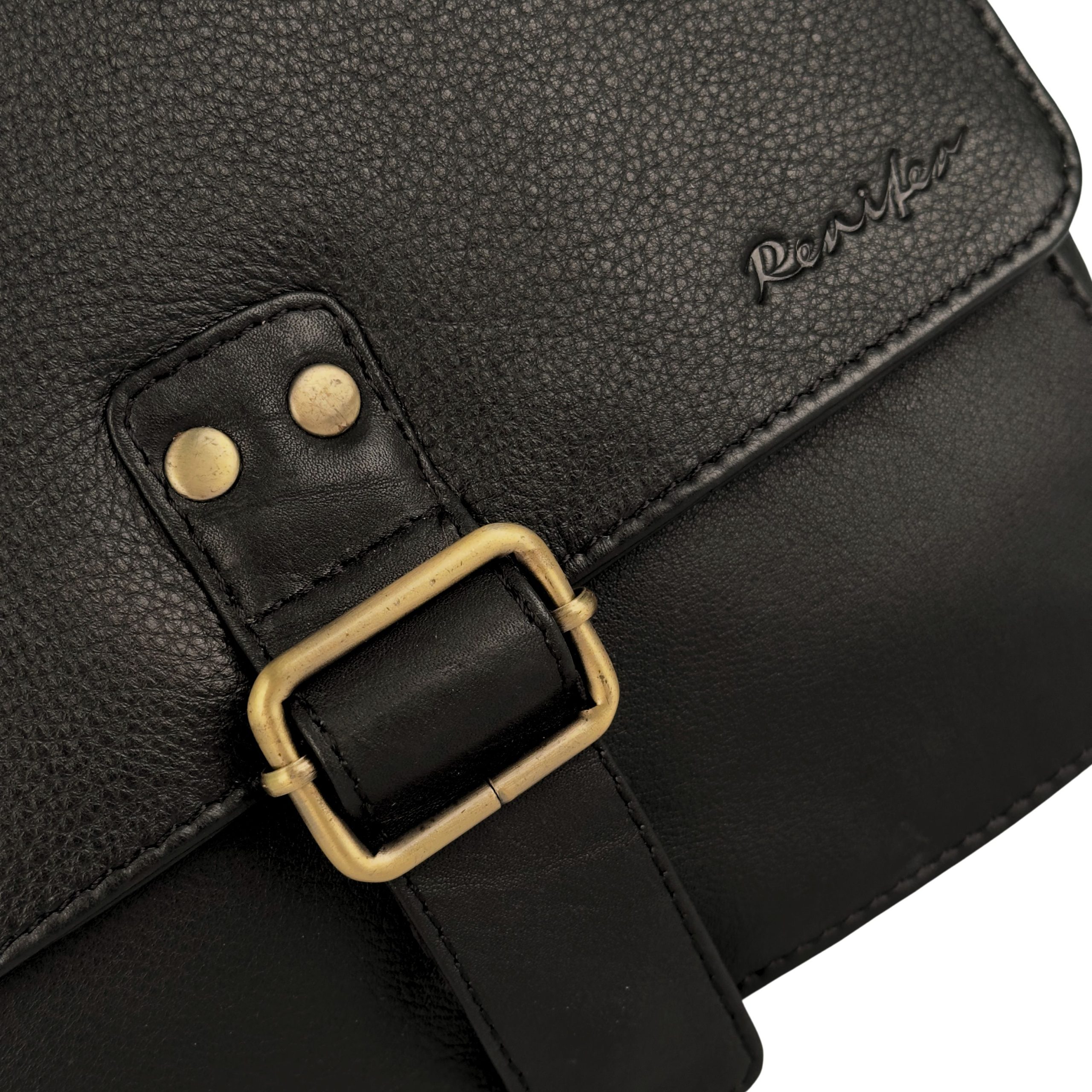 Torba męska średnia listonoszka czarna - obrazek 9