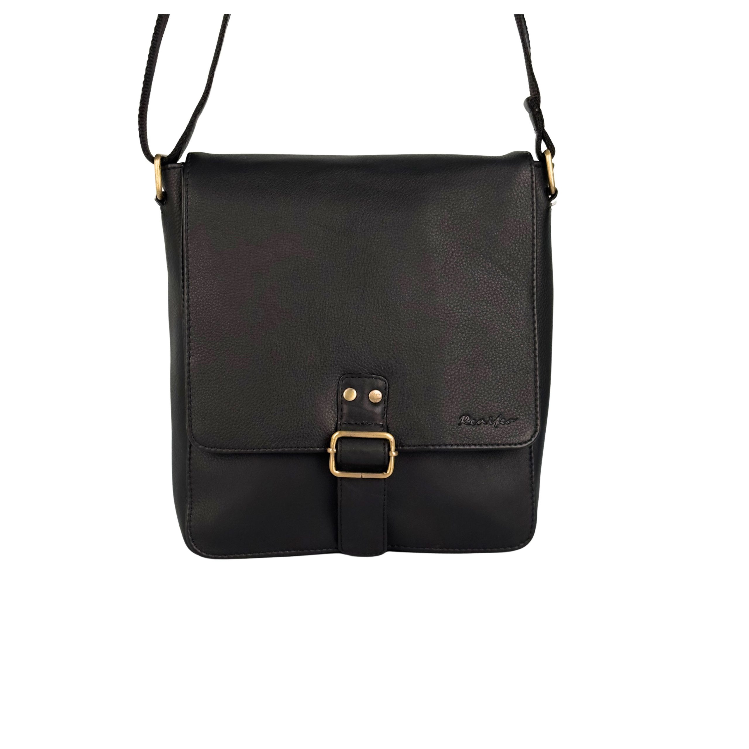 Torba męska średnia listonoszka czarna - obrazek 5